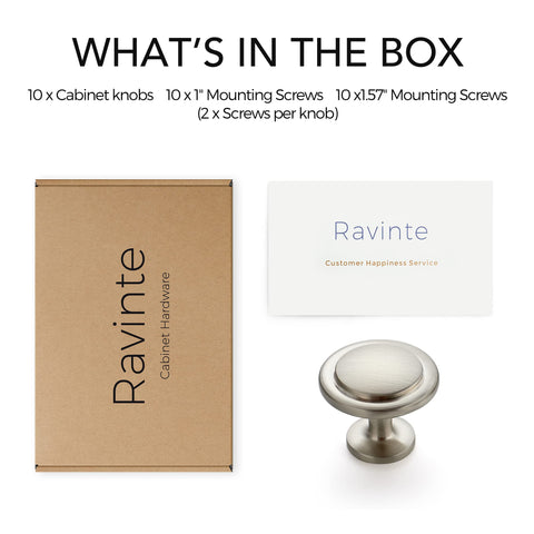 Ravinte included screws 1 inch and 1.57 inch for versatile mounting