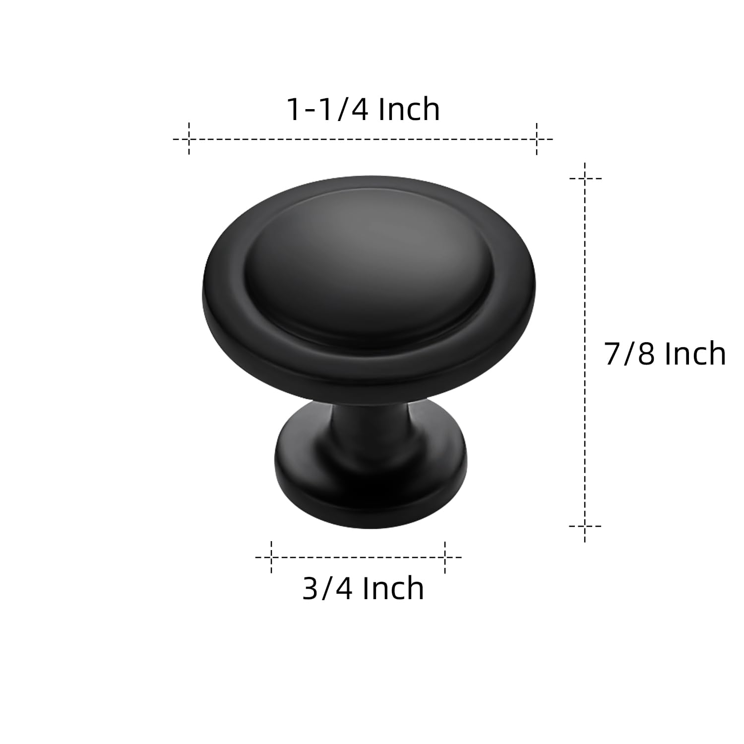 Ravinte knob closeup shows durable matte-black finish