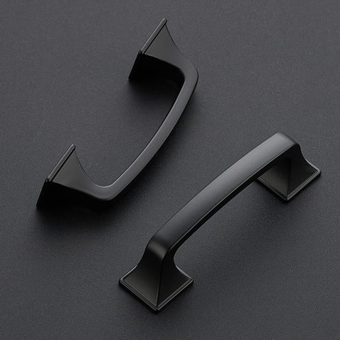 Ravinte matte black 3-inch arch pull side view showing slim profile