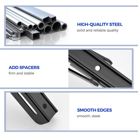 Ravinte matte black bracket close-up highlights smooth edge finish