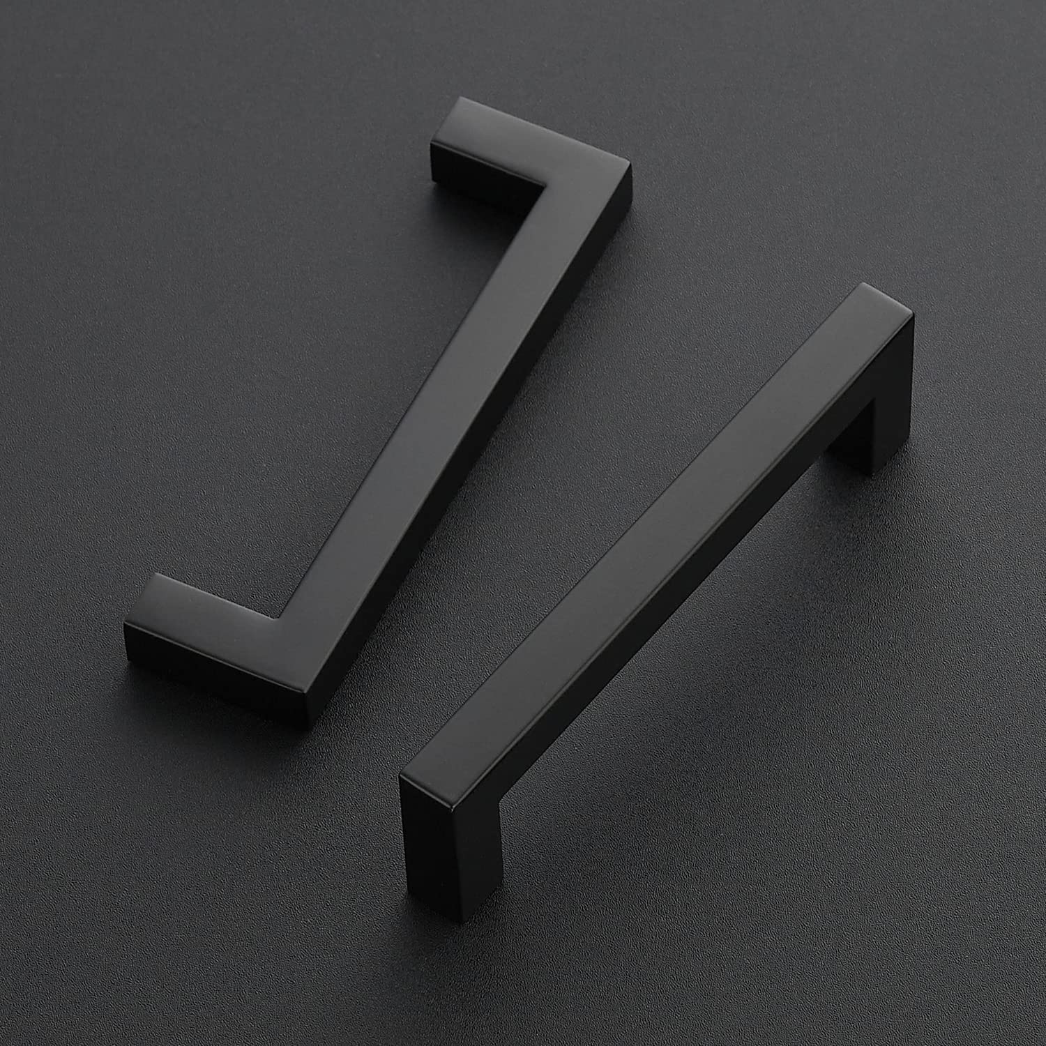 Ravinte matte black drawer pull viewed from front for design fit