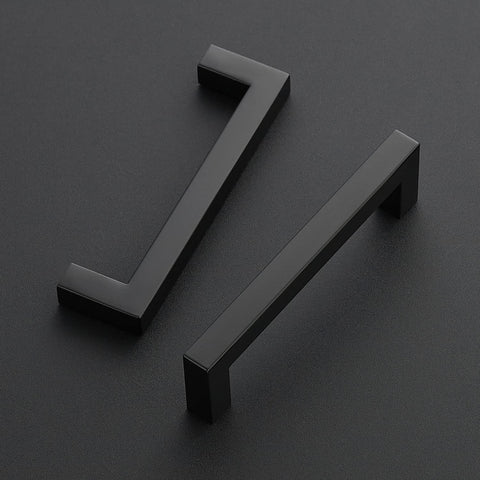 Ravinte matte black drawer pull viewed from front for design fit