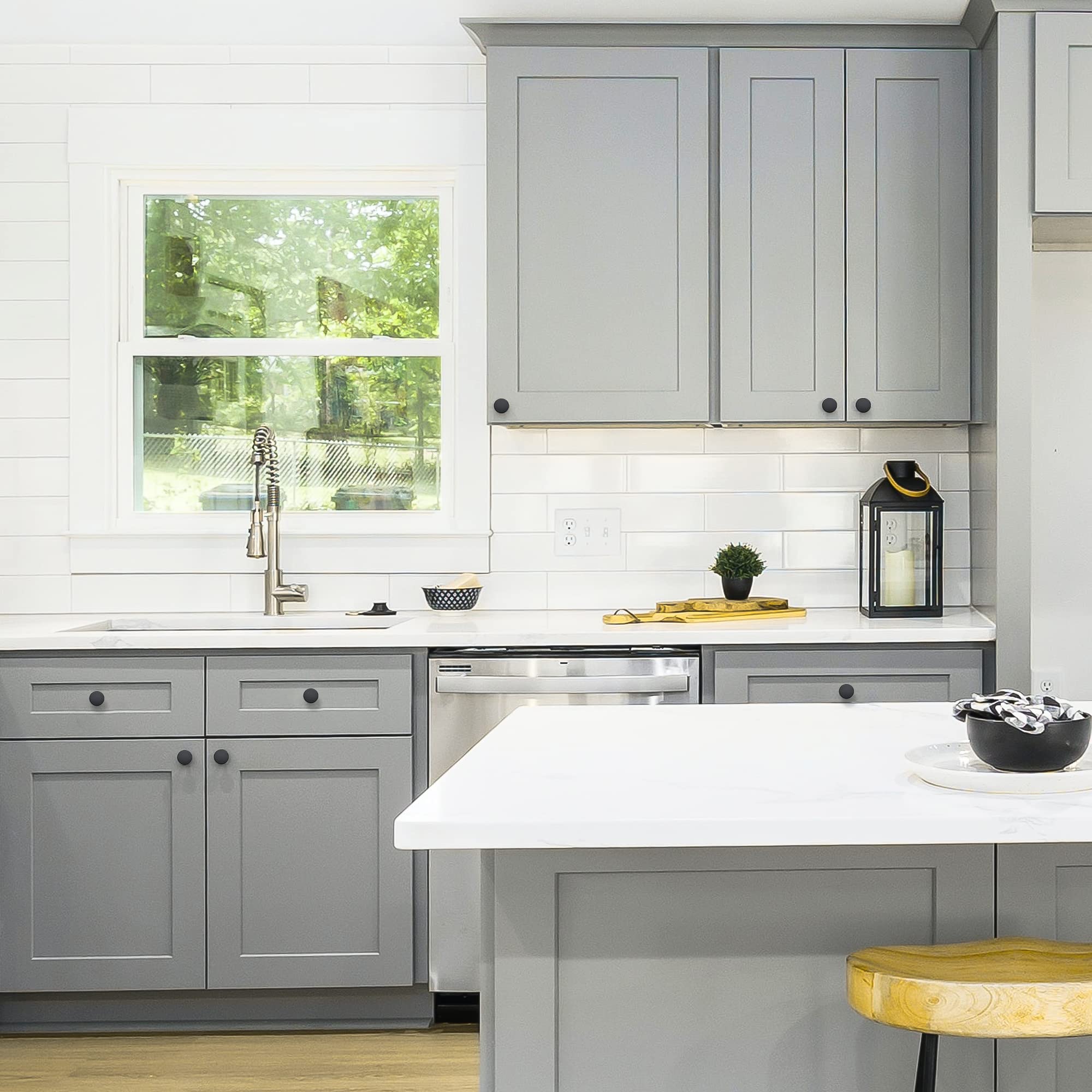 Matte black finish complements modern kitchens with clean lines.