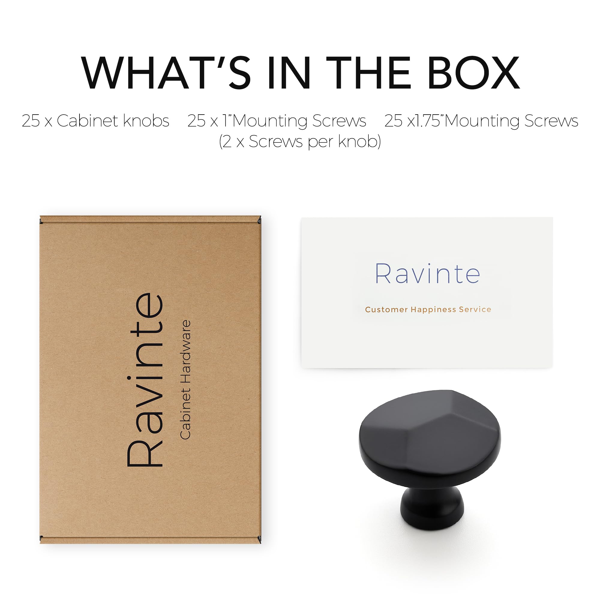 Ravinte matte-black finish—sophisticated look on cabinetry.