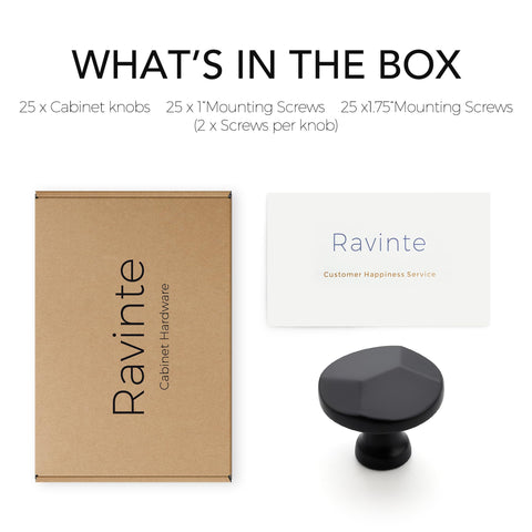 Ravinte matte-black finish—sophisticated look on cabinetry.