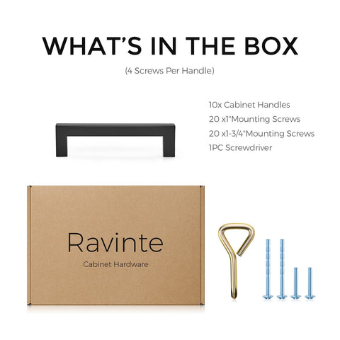 Ravinte modern hardware on a drawer demonstrates clean lines and easy grip.