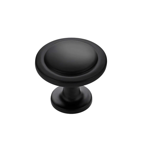 Ravinte matte black kitchen knob 1-1/4 inch enhances cabinet aesthetics and durability.