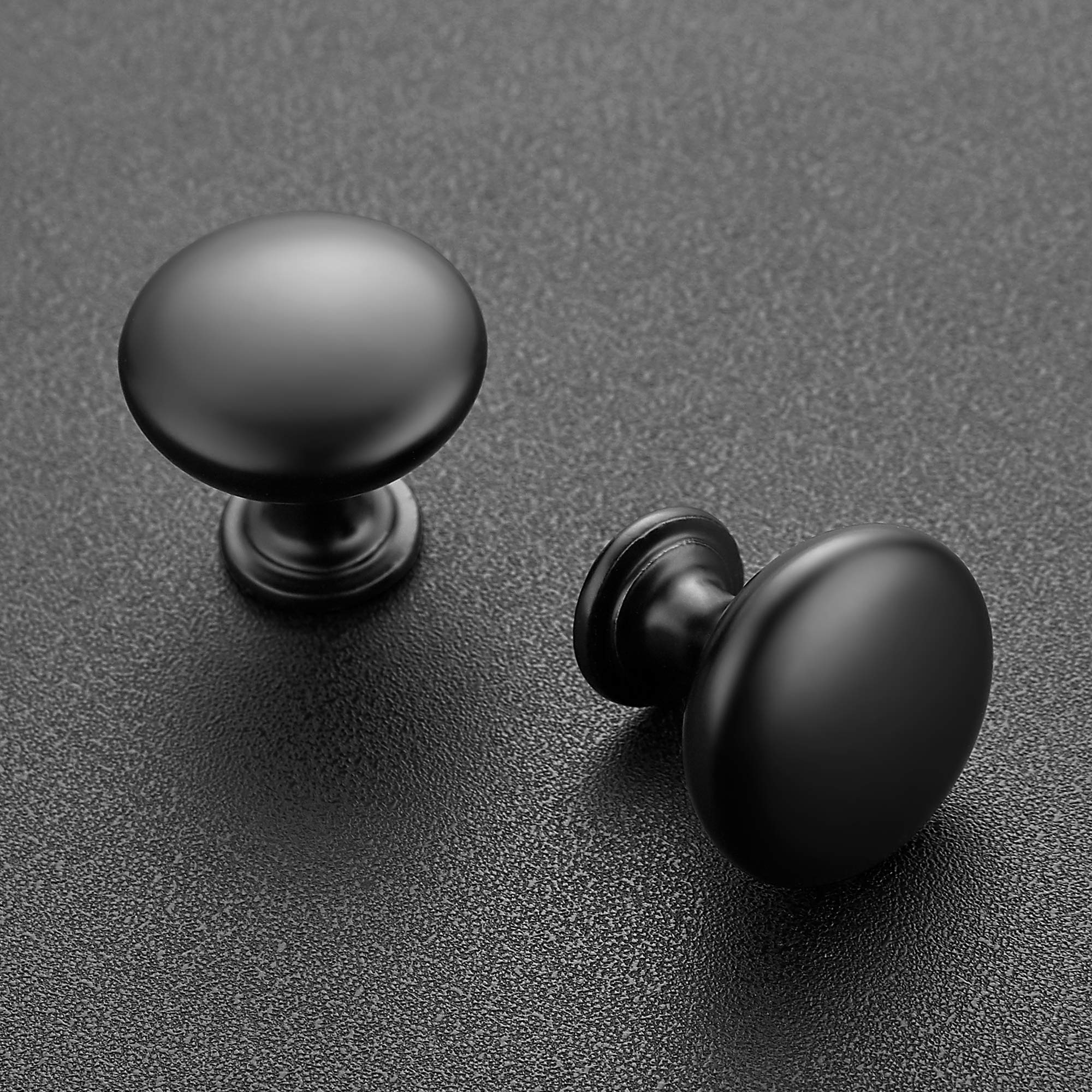 Ravinte matte black pulls on drawer front enhances grip and style