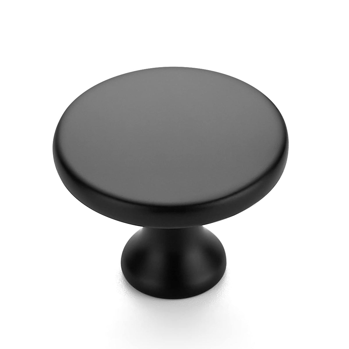 Ravinte matte black round knob close-up for modern cabinet update
