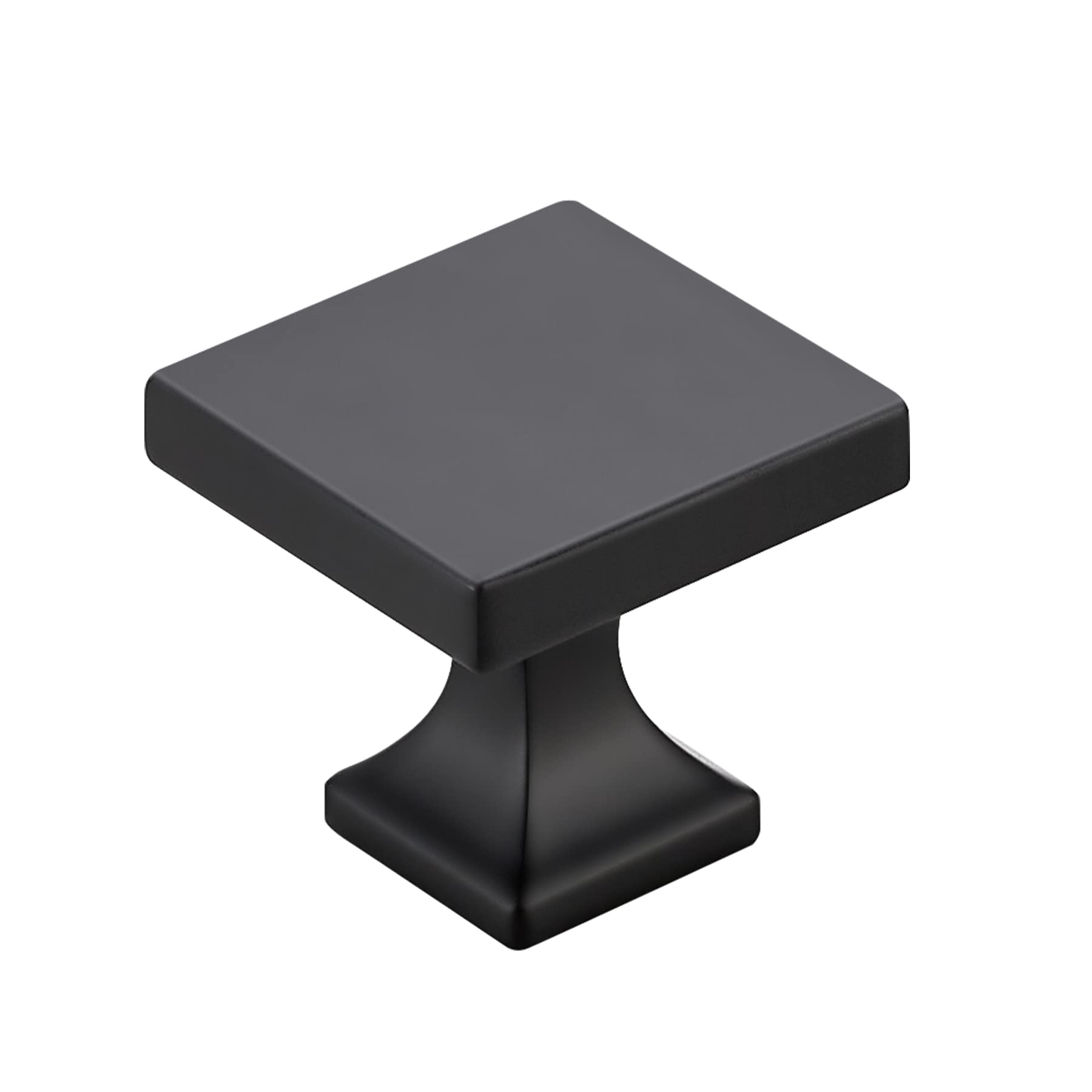 Ravinte matte black square knob close-up for a modern kitchen upgrade