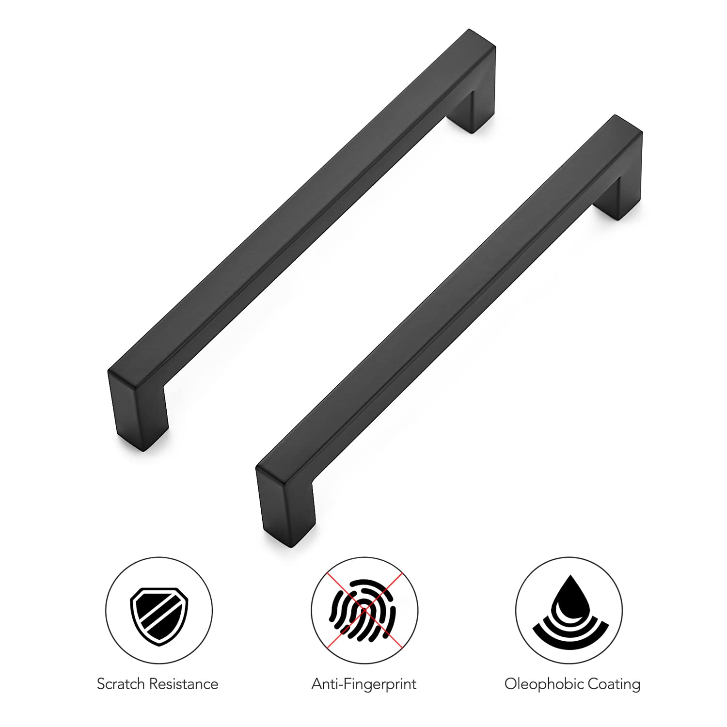 Ravinte modern kitchen accessory in matte black complements many cabinets.