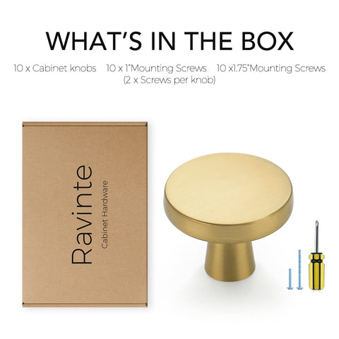 Ravinte contemporary circular knob suits kitchen and bathroom cabinetry.