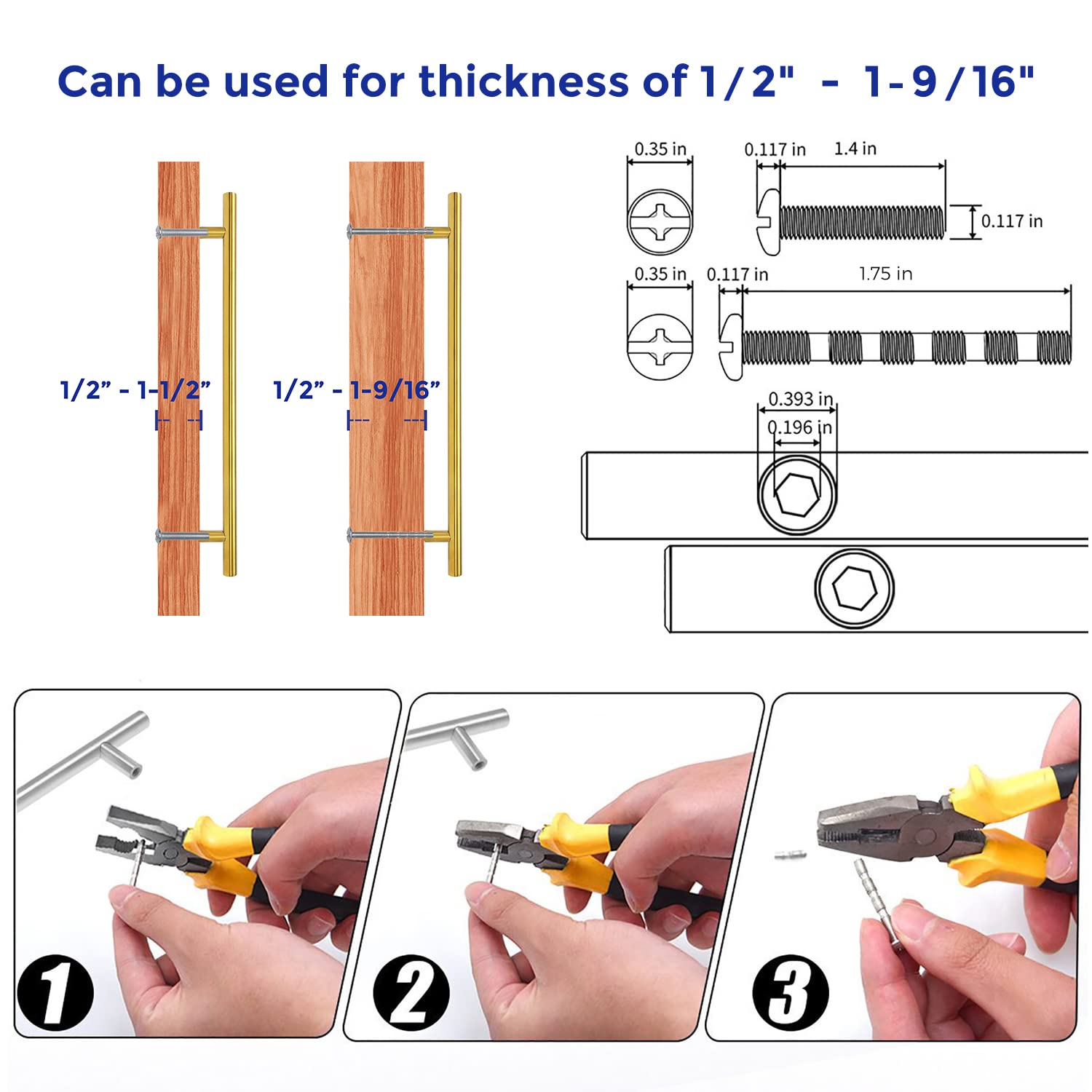 Ravinte packaging shows hardware included for quick install