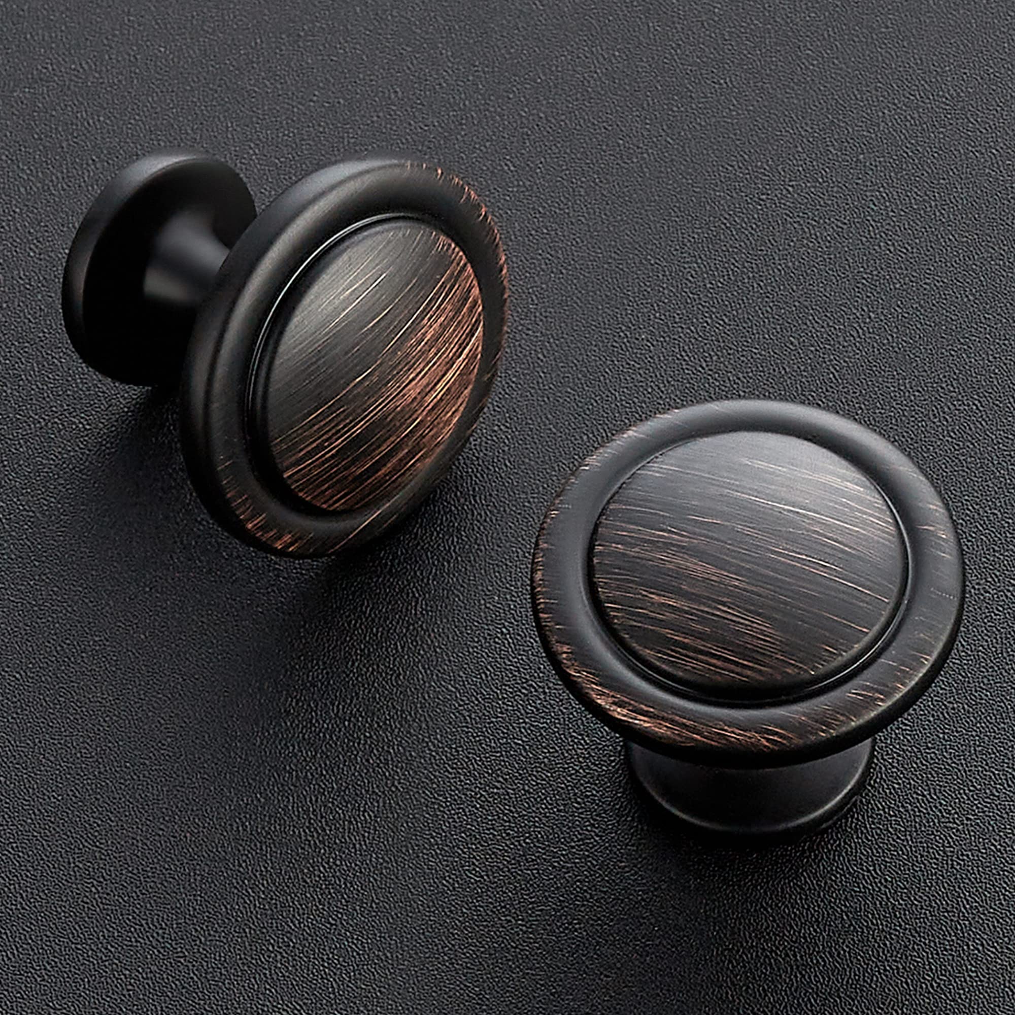 Ravinte oil-rubbed bronze knobs packaging with mounting hardware for quick install