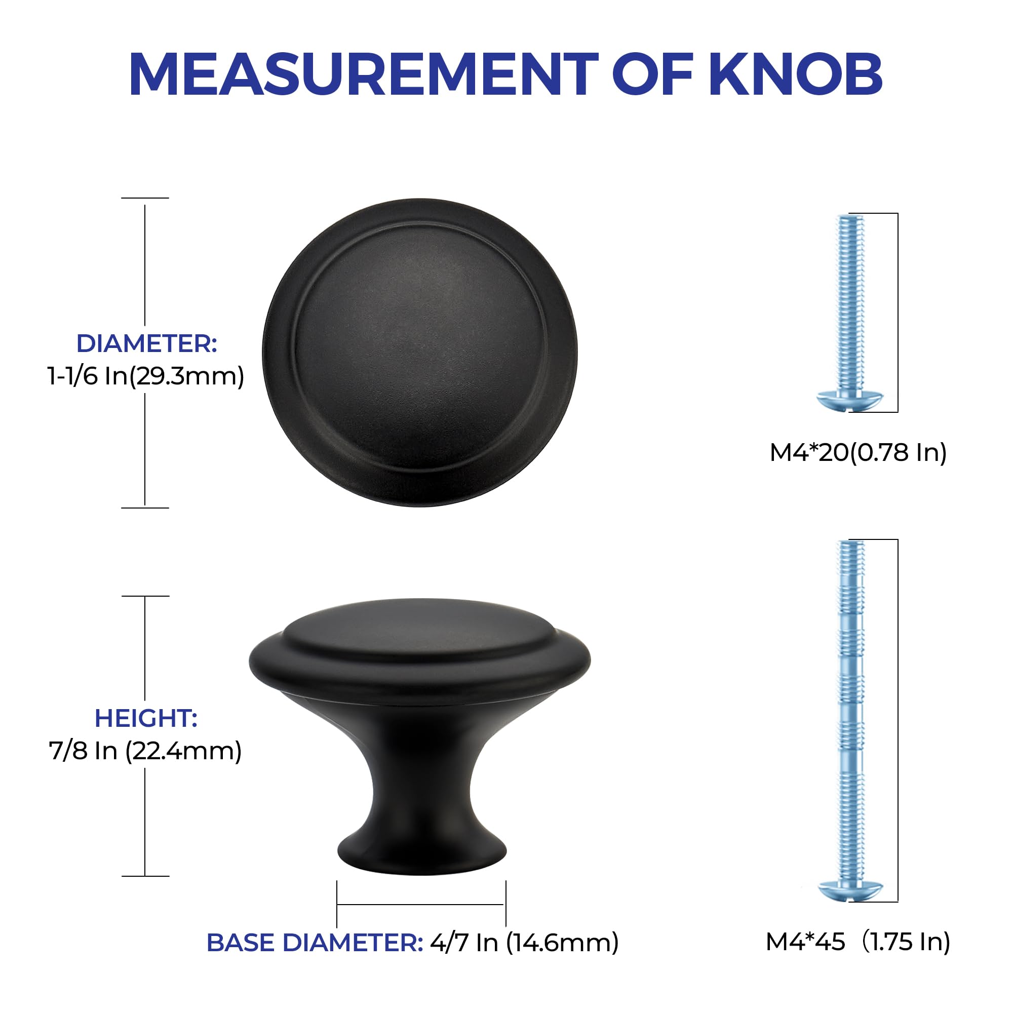Ravinte round knob closeup in metal finish for sturdy, timeless cabinets