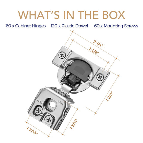 Ravinte hinge screw hole spacing of 45mm for quick installation