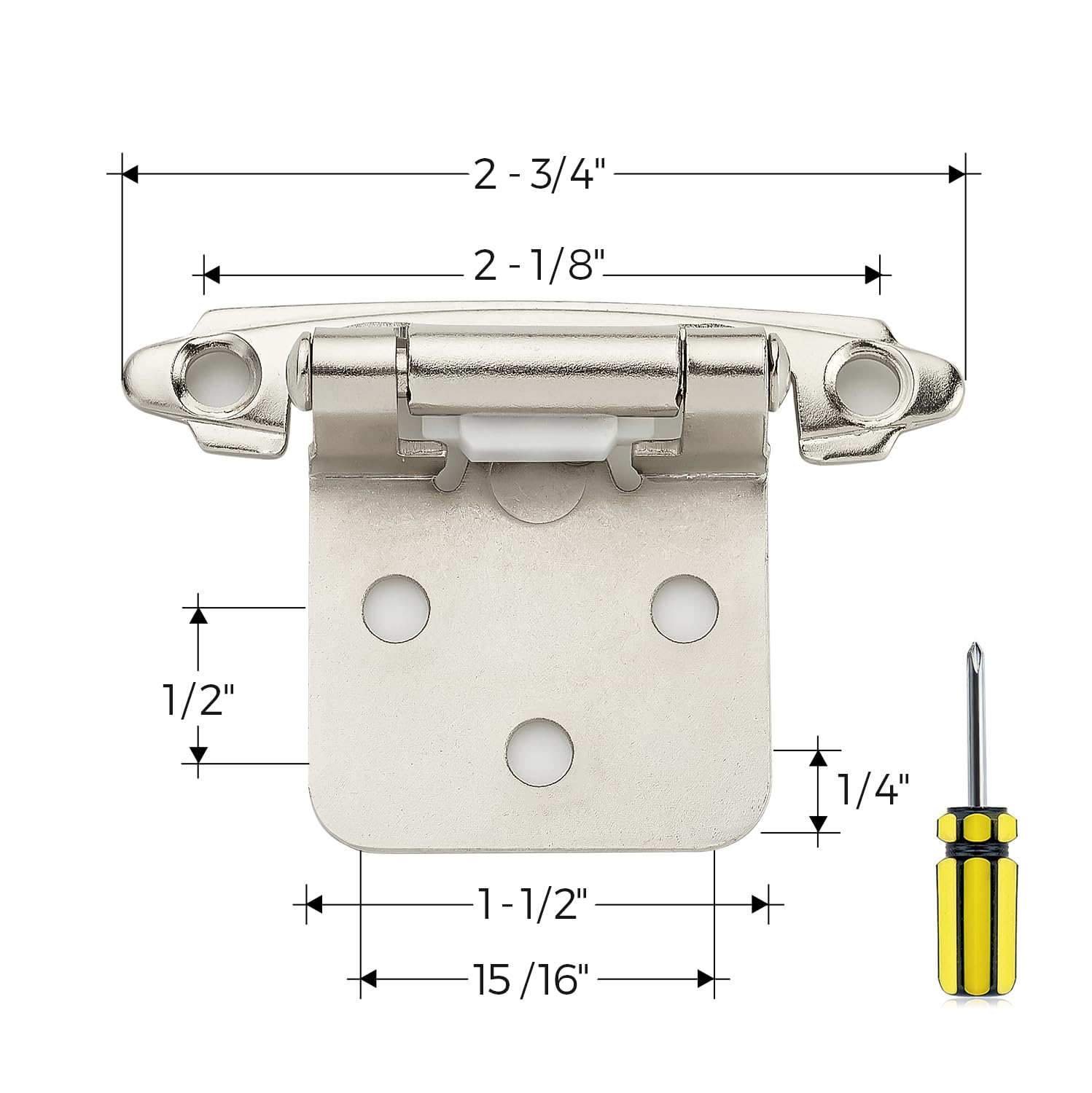 Ravinte self-closing hinge with bumpers reduces door slamming for quiet use