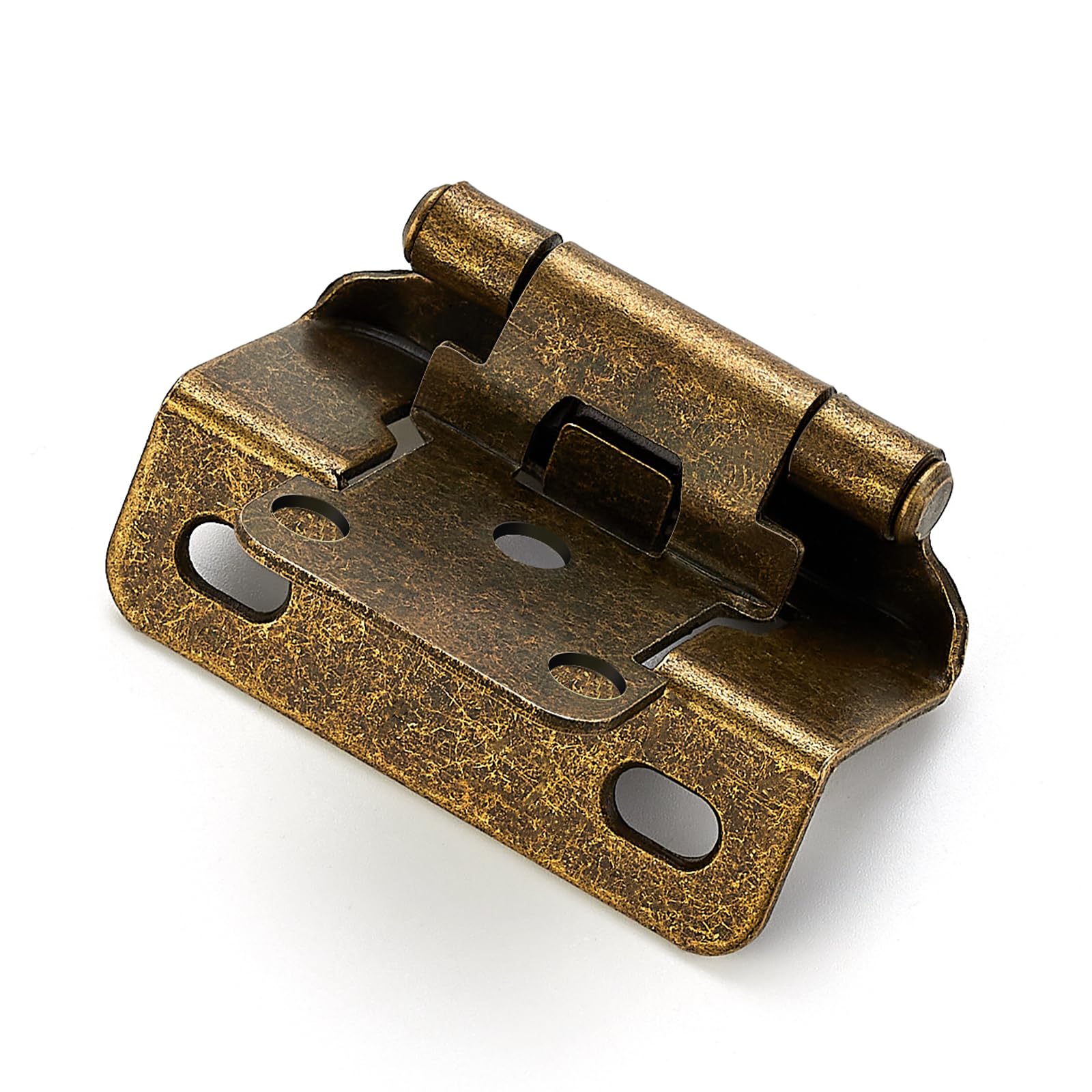 Ravinte self-closing hinges in antique brass kit for easy no-mortise installation