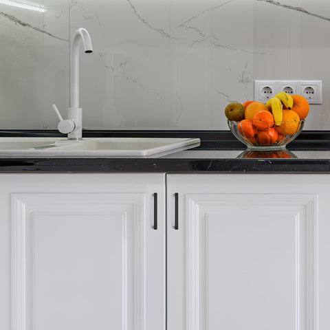 Ravinte sleek square pull on a cabinet front for a clean look.
