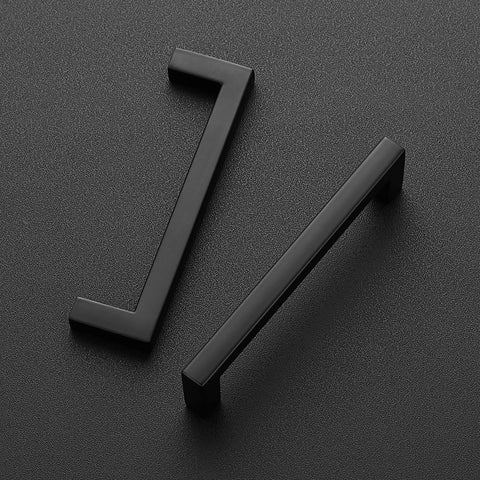 Ravinte slim square bar pulls in matte black, 105 mm length