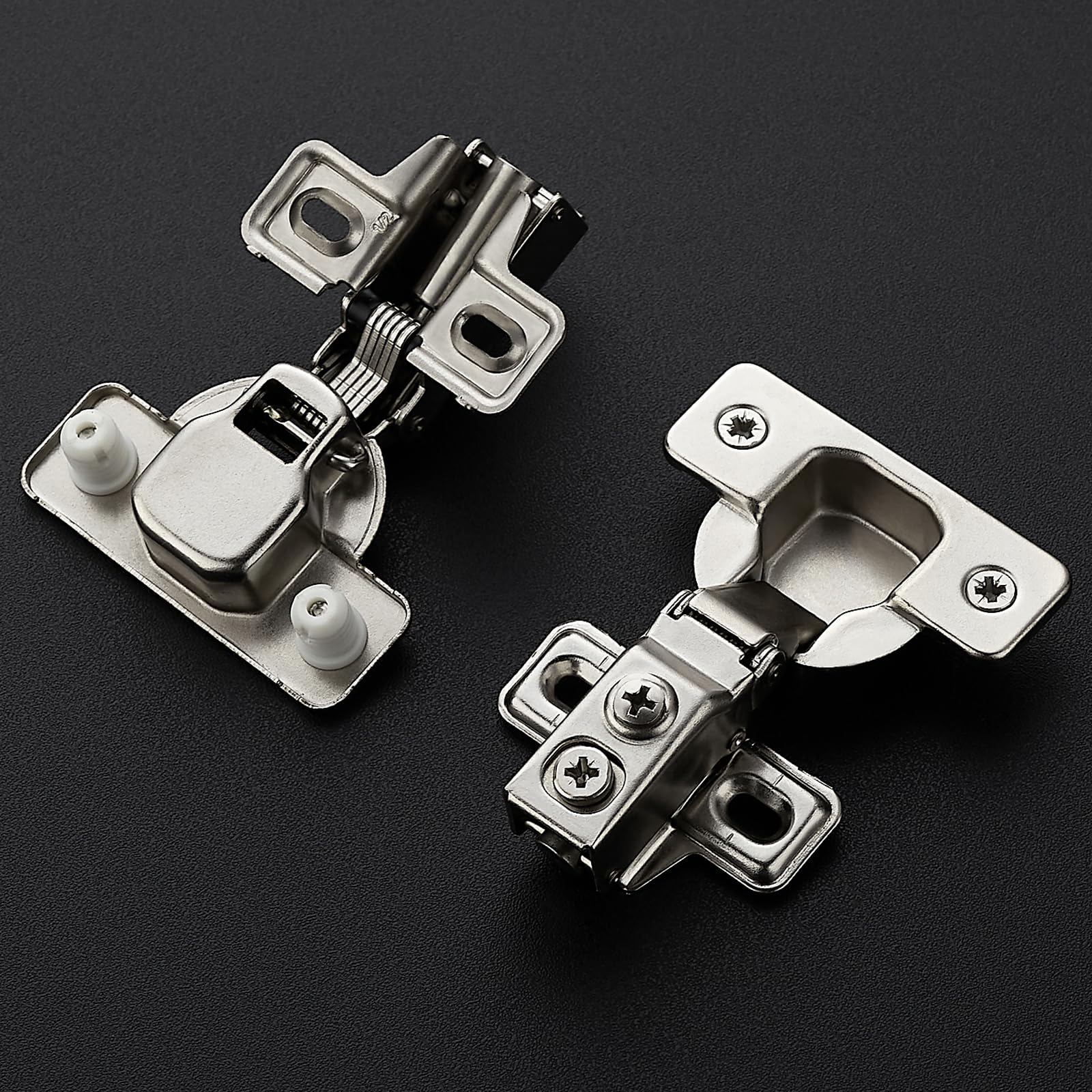 Ravinte soft-close concealed hinge delivers quiet, controlled door closing at 105-degree opening.