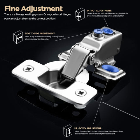 Ravinte soft-close hinges deliver quiet operation