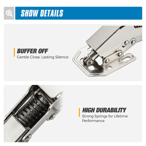 Ravinte soft-close function reduces door slams and cabinet noise.