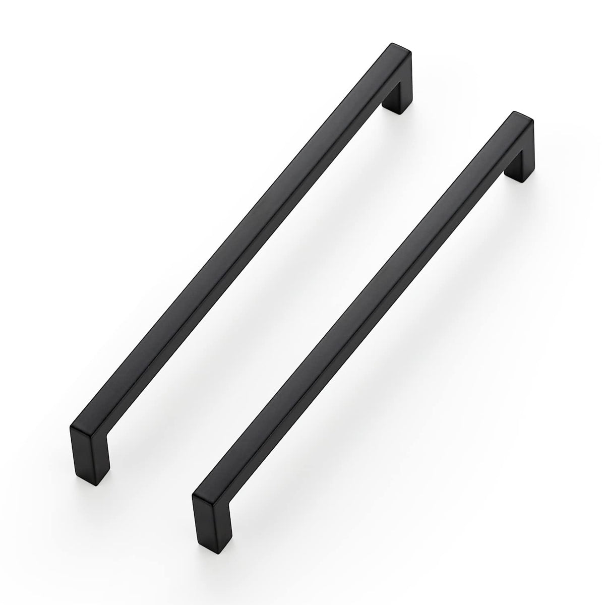 Ravinte solid 7-1/2 inch center-to-center drawer handle, matte black, durable zinc alloy.