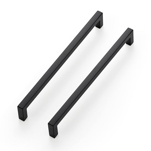 Ravinte solid 7-1/2 inch center-to-center drawer handle, matte black, durable zinc alloy.