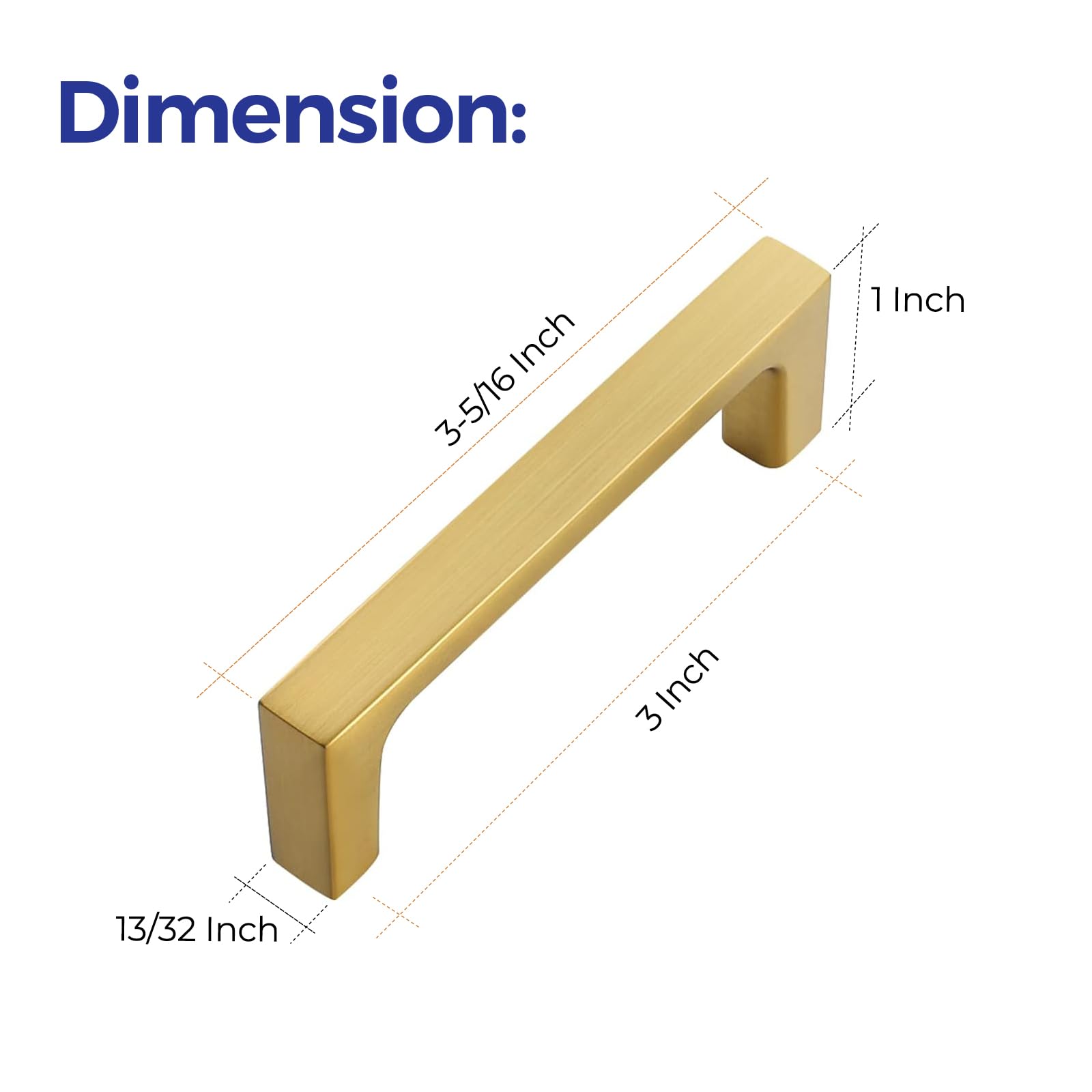 Ravinte solid zinc construction with brushed brass finish on cabinet hardware.