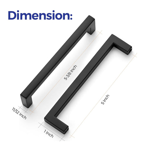 Ravinte solid metal cabinet pulls, matte black finish, built for durability in daily use.