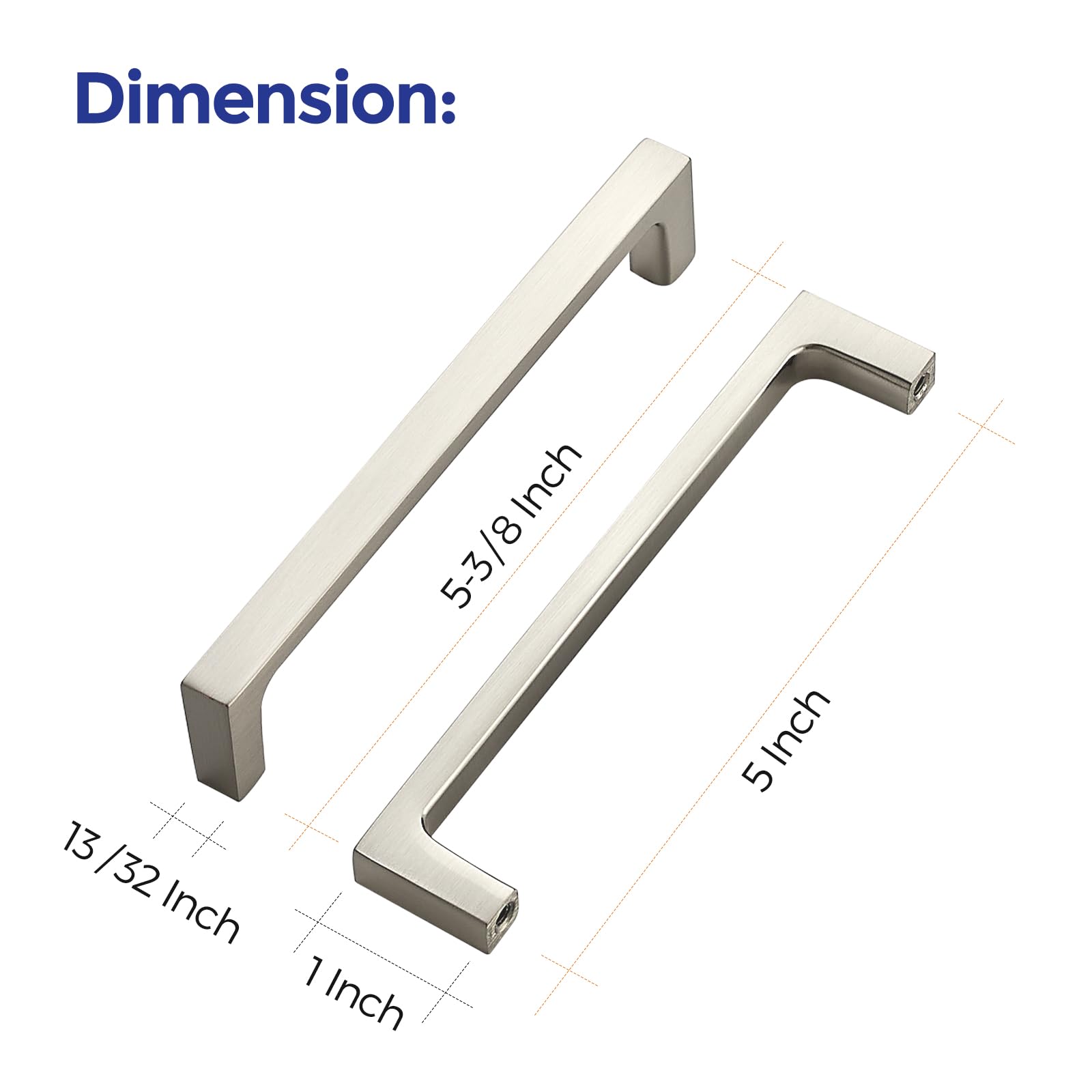 Ravinte solid zinc construction cabinet pulls with satin nickel finish