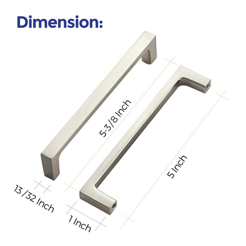 Ravinte solid zinc construction cabinet pulls with satin nickel finish