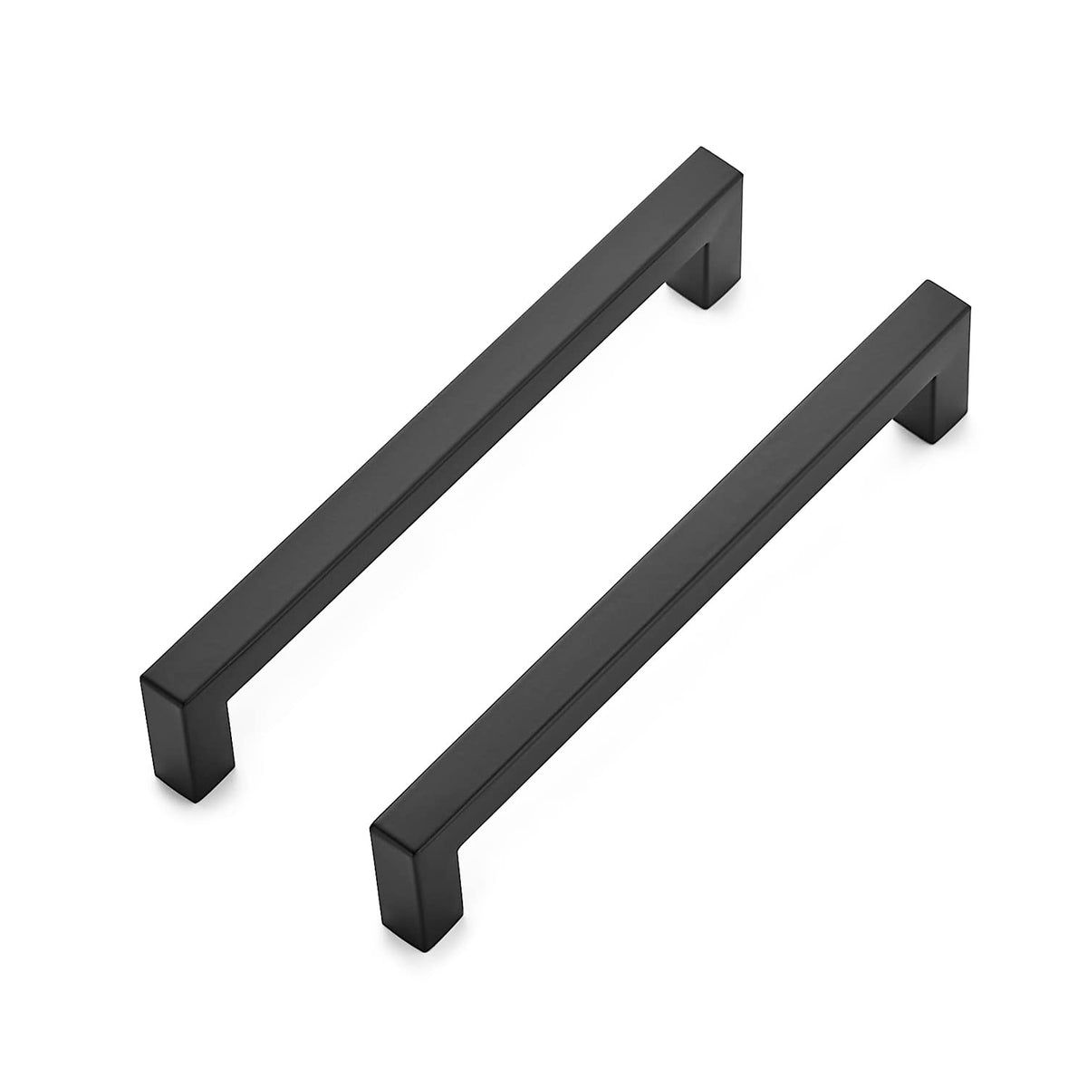 Ravinte square cabinet handles in matte black for a modern kitchen