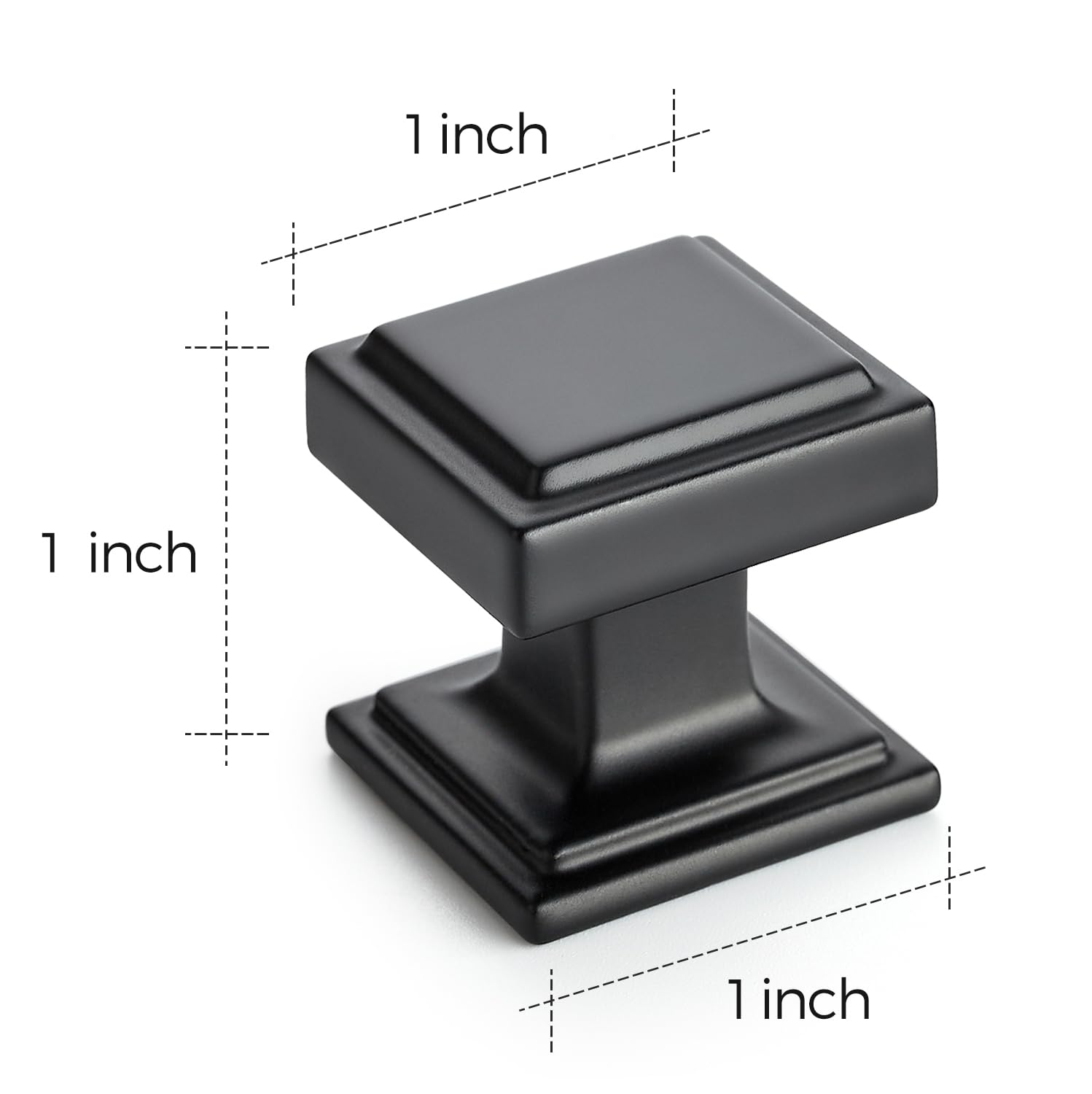 Ravinte square knob in rustic black complements farmhouse decor