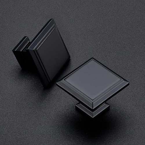 Ravinte knob close-up 30mm matte black shows durable zinc alloy.