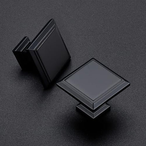 Ravinte knob close-up 30mm matte black shows durable zinc alloy.