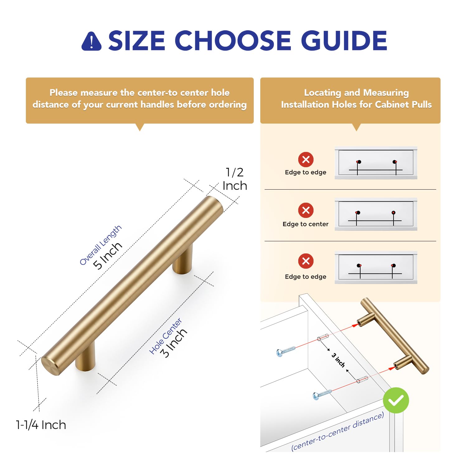 Ravinte stainless steel 5in cabinet pull side view emphasizes durability and versatile installation
