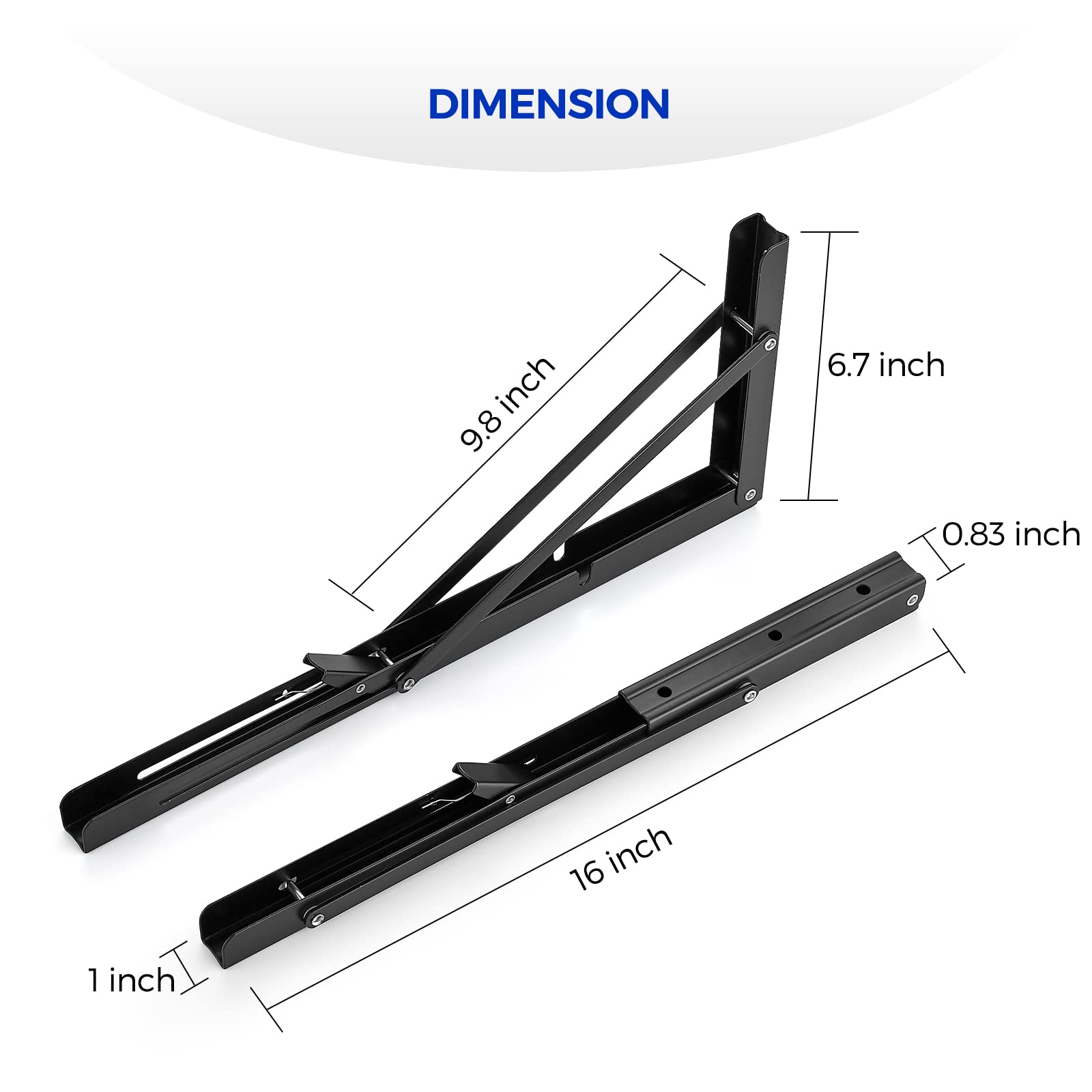 Ravinte triangle-design bracket offers stable weight distribution for reliable shelf mounting.