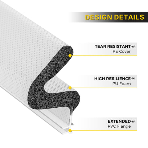 Ravinte white-roll display close-up highlights 50ft length option