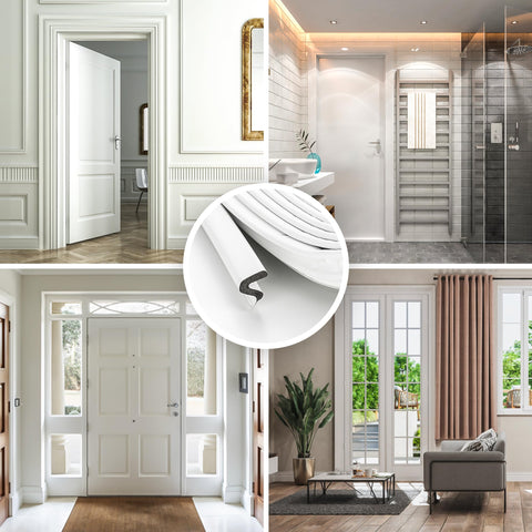 Ravinte exterior-application close-up demonstrates door edge sealing outdoors