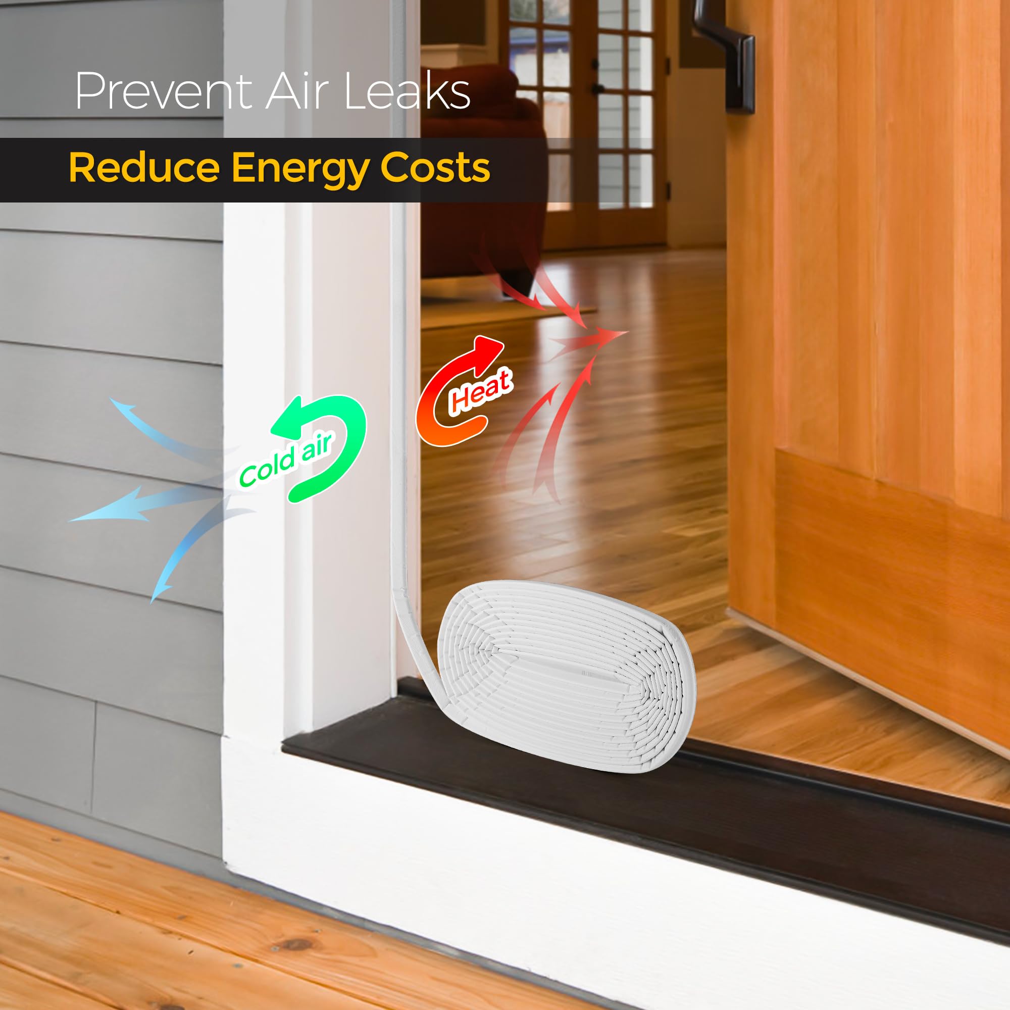 Ravinte groove-installation close-up demonstrates in-groove fit into door recess
