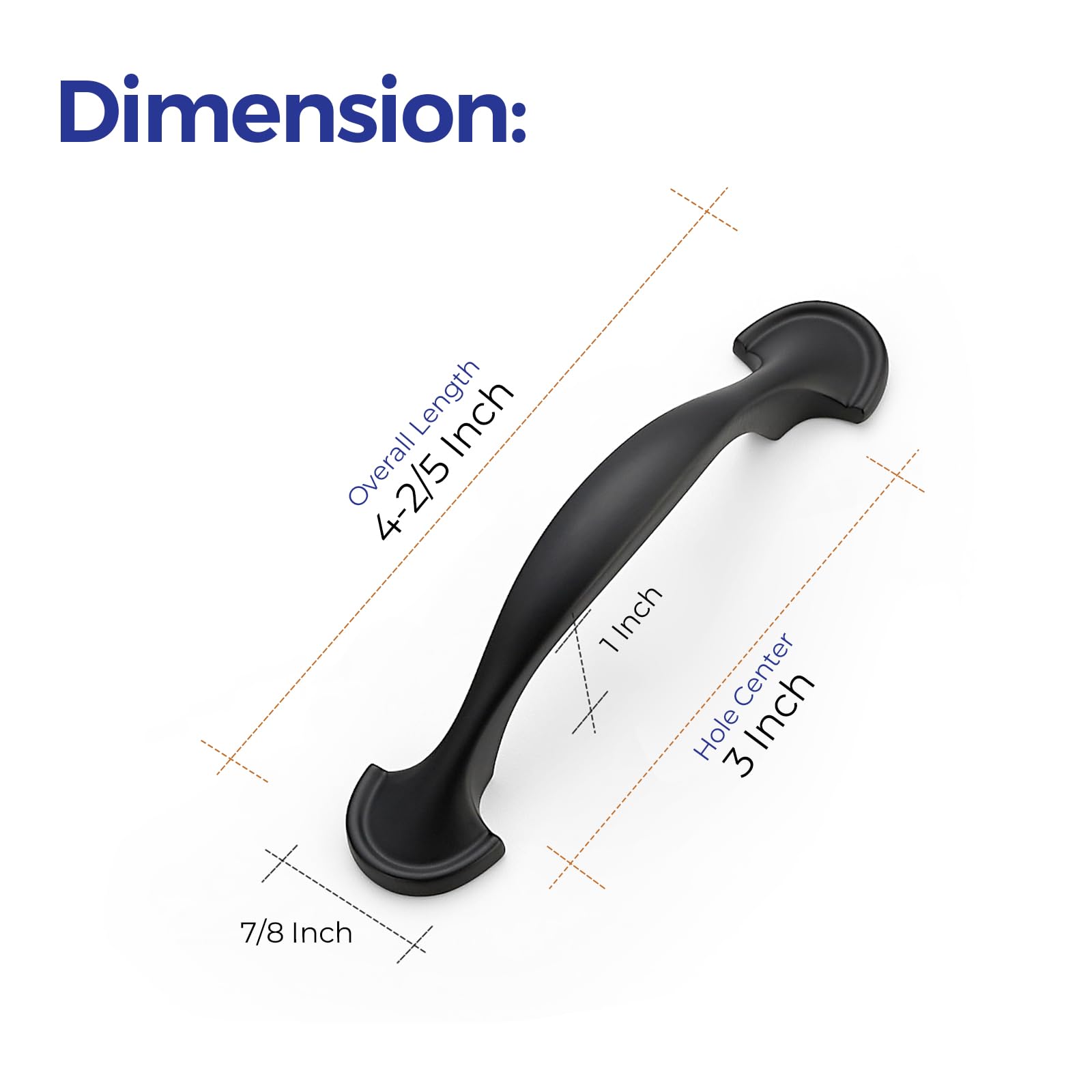 Ravinte zinc alloy 3-inch pull adds sturdy feel to cabinets.