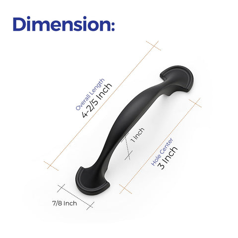 Ravinte zinc alloy 3-inch pull adds sturdy feel to cabinets.