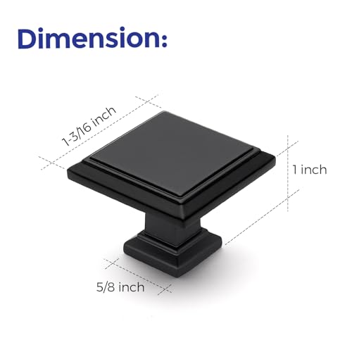 Ravinte zinc alloy knob matte black boosts cabinet durability and style.