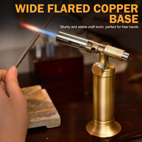 RAVS copper torch with adjustable flame for precise cooking or crafting