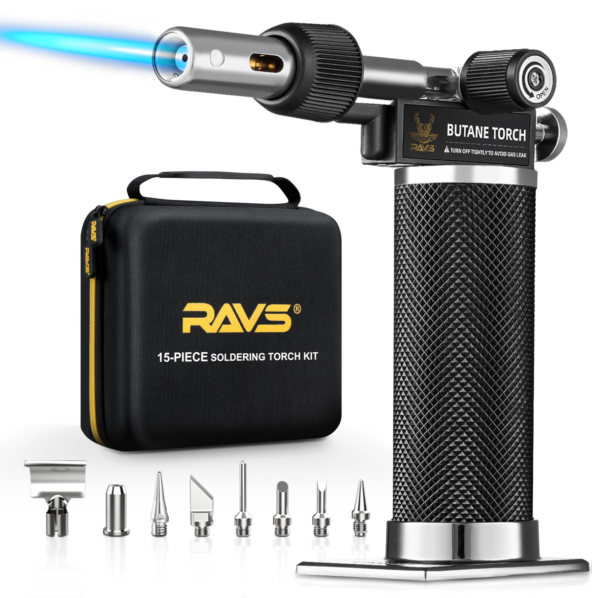 RAVS cordless soldering kit case keeps tools organized for on-site tasks.