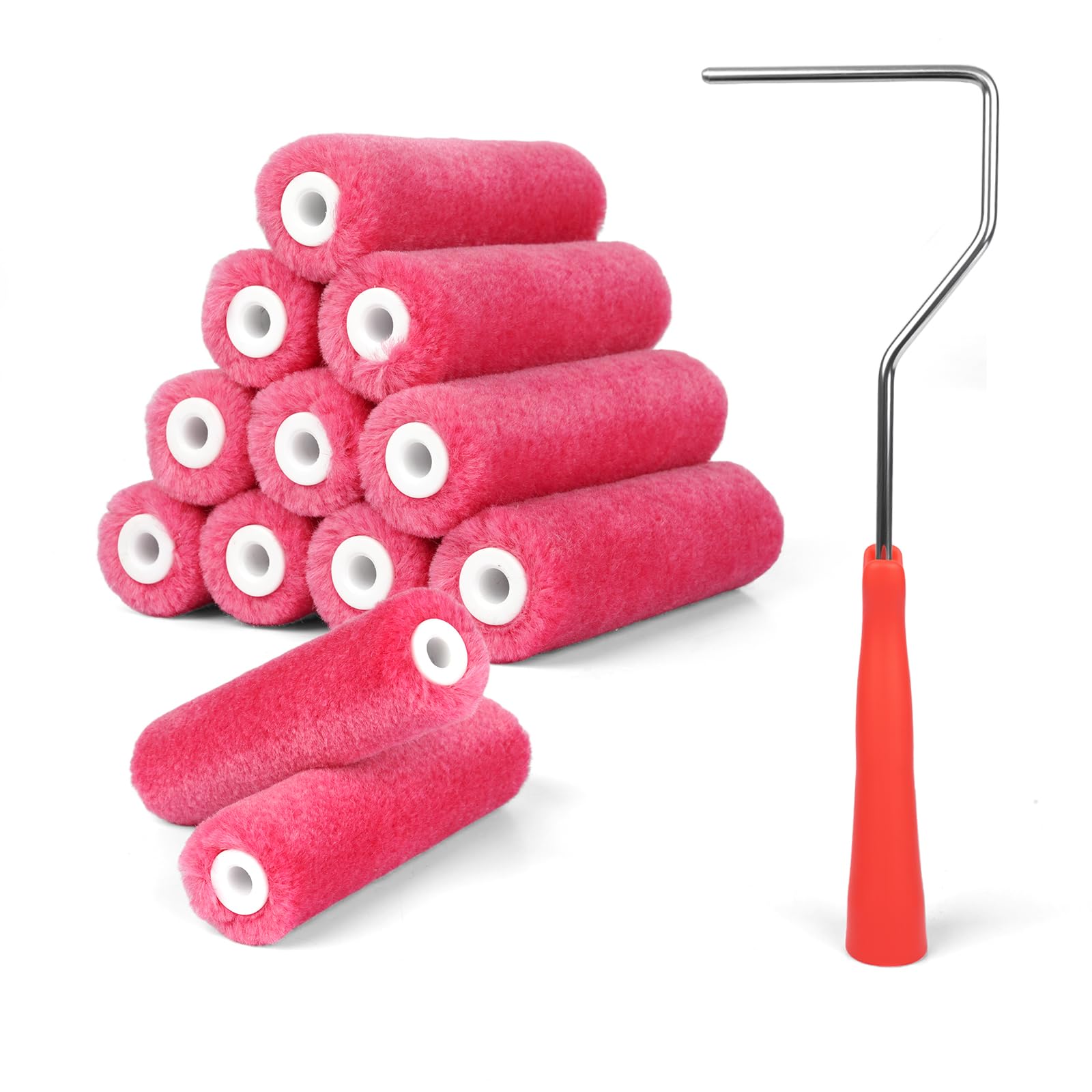 RAWILL Mohair 4-inch roller for flawless coverage on doors and trim.