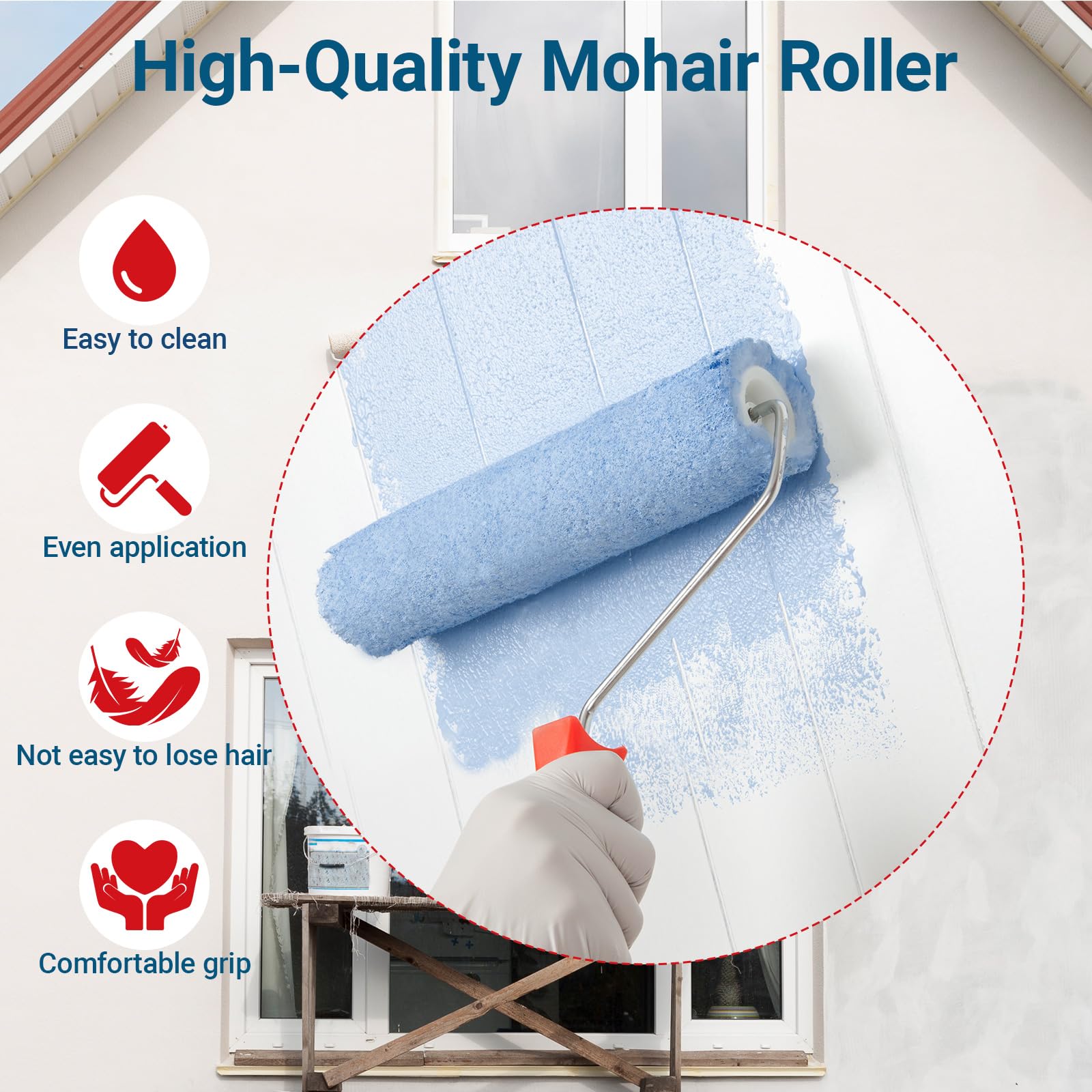 RAWILL 6-pack mohair refills offer quick, clean coverage for cabinets.