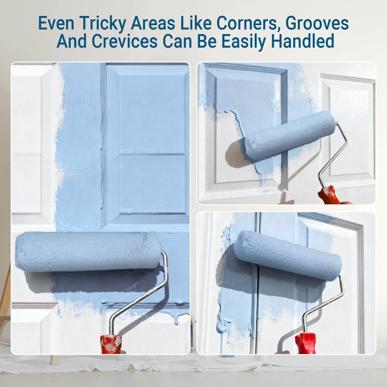 RAWILL shed-resistant fibers reduce fuzz for bright, even coats.